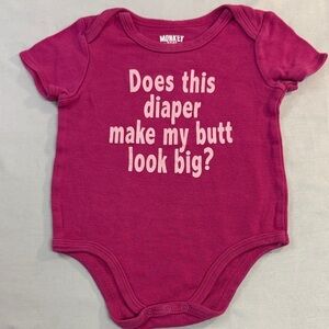 Monkey Bars - 24M Pink Baby Onesie with Fun Text